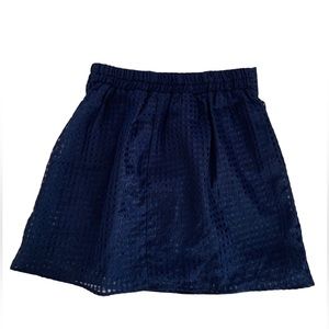 A. Byer Skirt Pleated Lined Lightweight Navy Blue Women’s Size Small